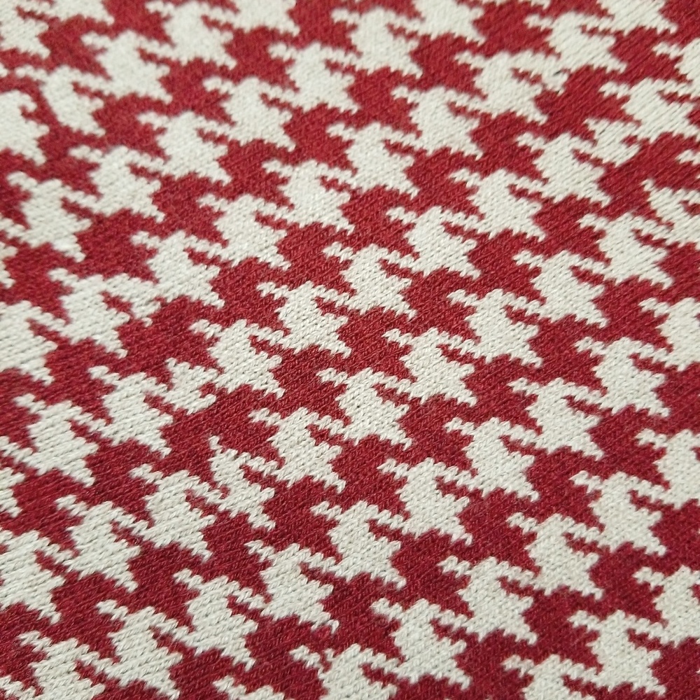 Burgundy houndstooth patterned a line skirt - Picture 5 of 5